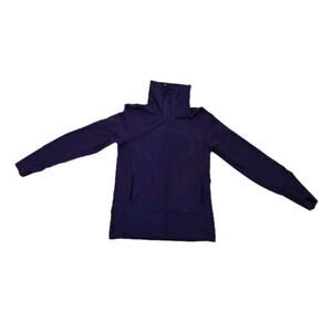 Lululemon Women’s Activewear Jacket Coat Define Full Zip Purple Logo Full Sleeve